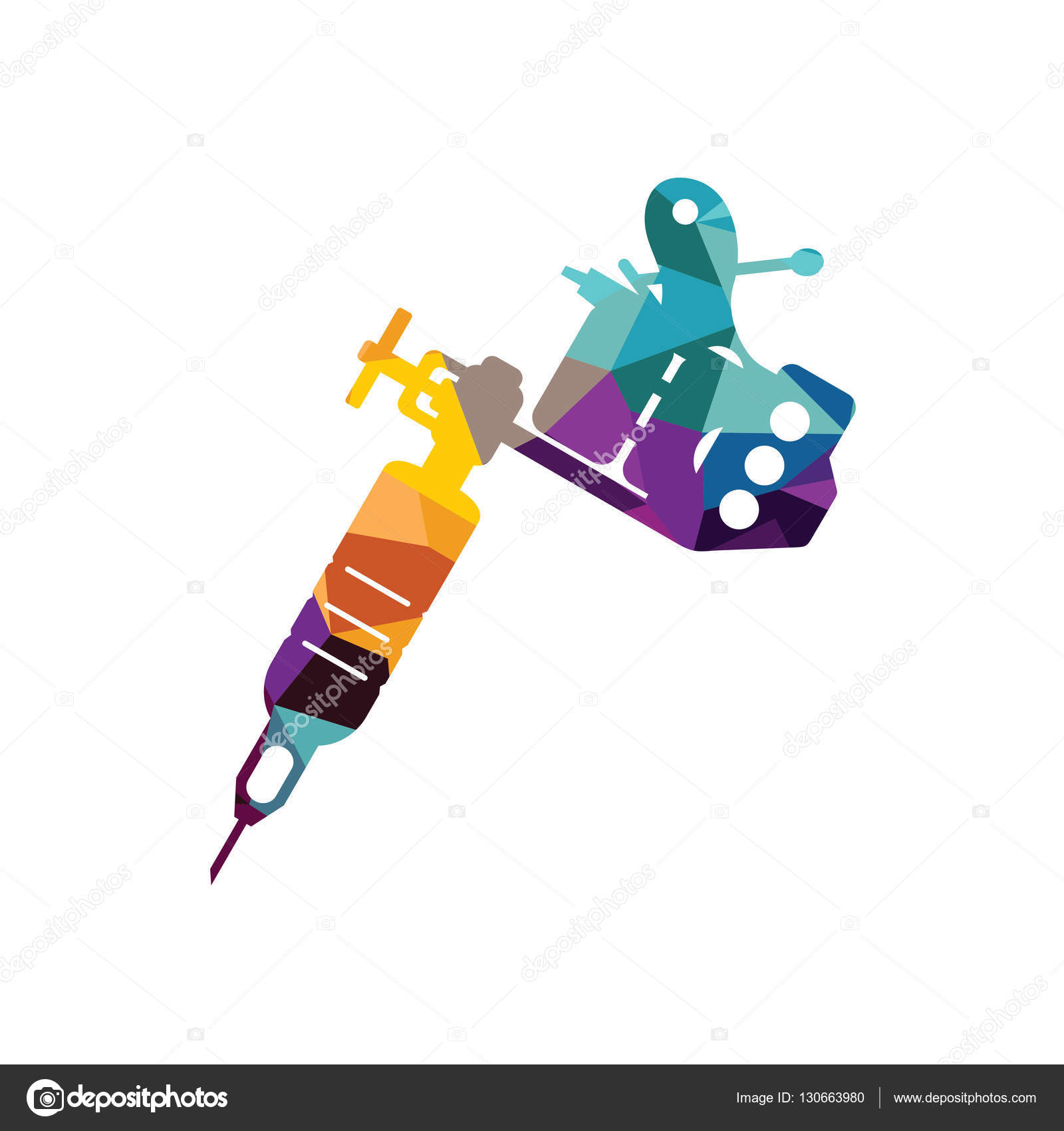 Logotipo da máquina de tatuagem Vetor de ©vectorfirst 130663980, image size:963x1024