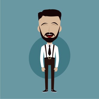 iş adamı ayakta ve pozlar duygular