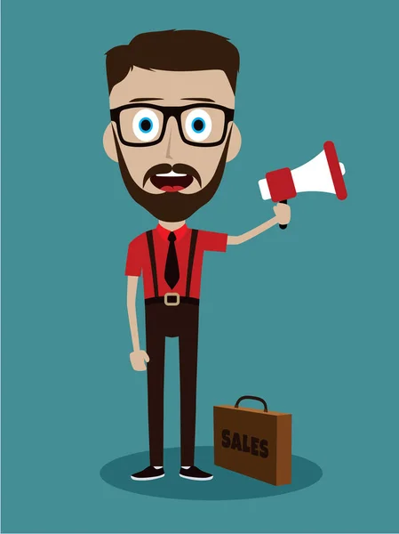 bussinesman holding hoparlör