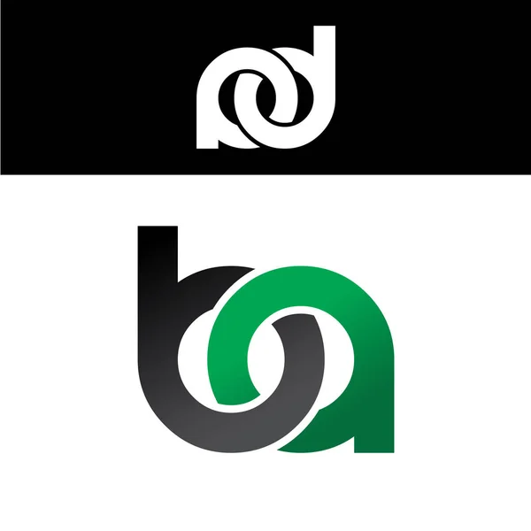 Logotipo della lettera iniziale sovrapposta — Vettoriale Stock