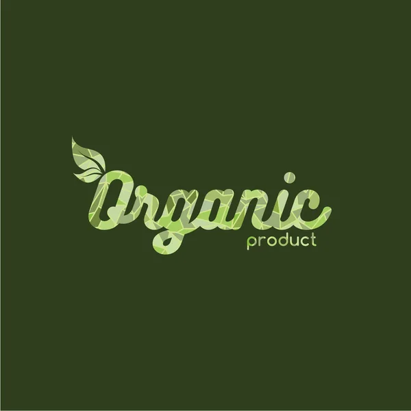 Logotype of organic product — Stock Vector