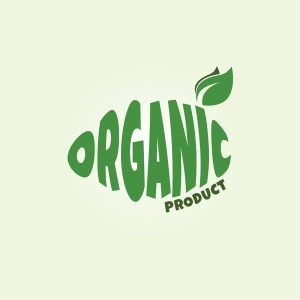 Logotype of organic product — Stock Vector