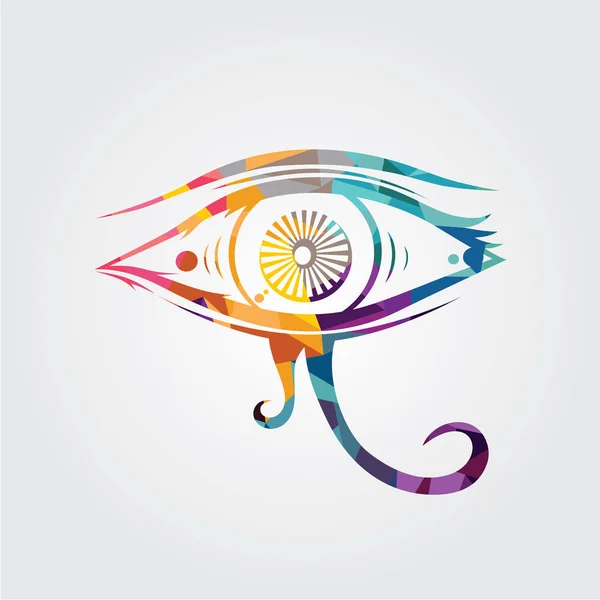 Kleurrijke abstracte oog — Stockvector