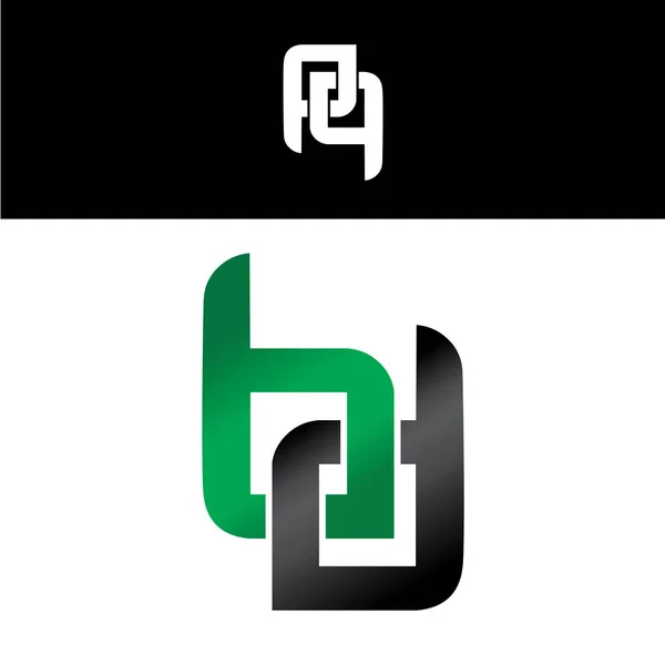 stock vector logotype of overlapped initial letter 