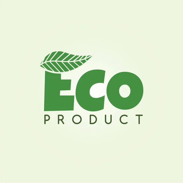 Logótipo do produto ecológico — Vetor de Stock