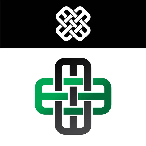 Logotipo de la letra inicial superpuesta — Vector de stock
