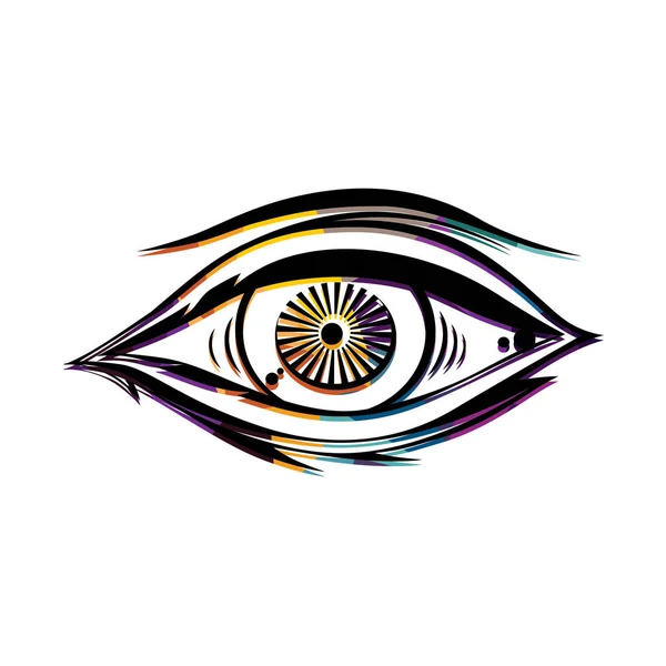 Colorful abstract eye — Stock Vector