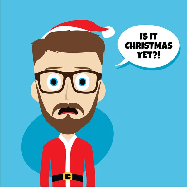 Santa claus poses emotie en zeggen — Stockvector