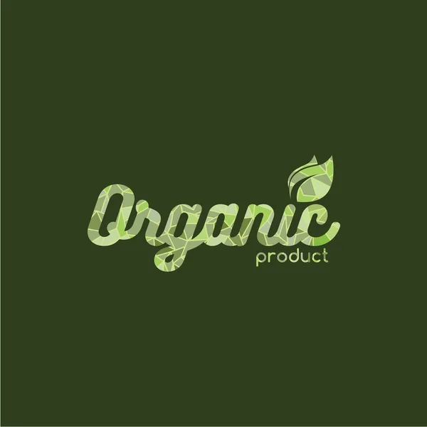 Logotype of organic product — Stock Vector
