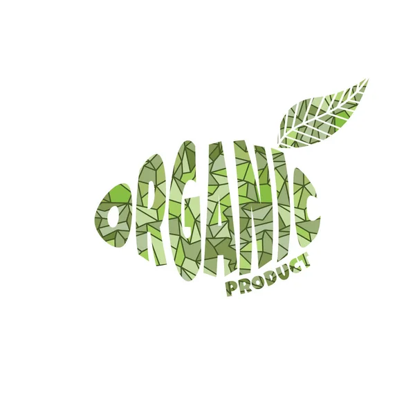 Logotipo del prodotto biologico — Vettoriale Stock