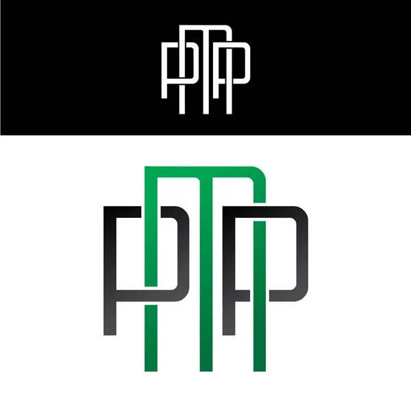 Logotipo della lettera iniziale sovrapposta — Vettoriale Stock