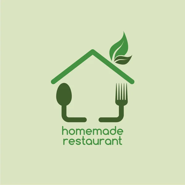 Logo des hausgemachten Restaurants — Stockvektor