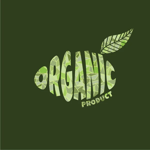 Логотип органического продукта — стоковый вектор