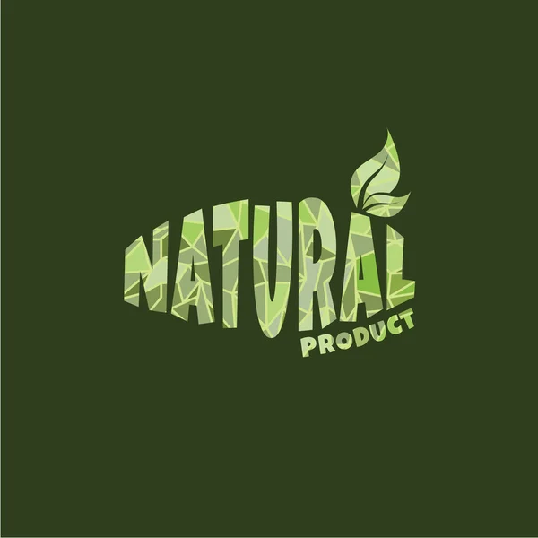 Logotype de produit naturel — Image vectorielle