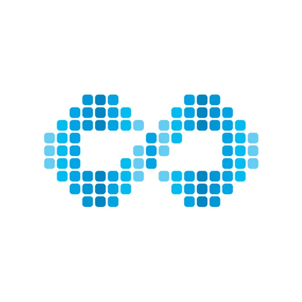 Logotyp infinity kropek — Wektor stockowy
