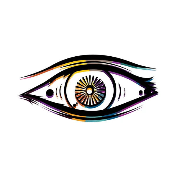 Colorful abstract eye — Stock Vector