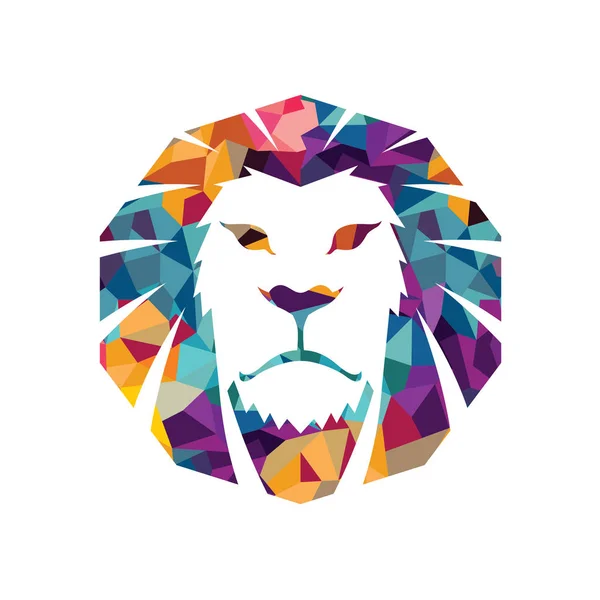 Logotypen för lejonhuvud — Stock vektor