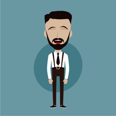 çizgi film iş adamı karakteri