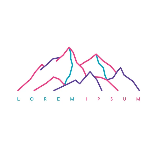 Stilize dağlar logosu — Stok Vektör