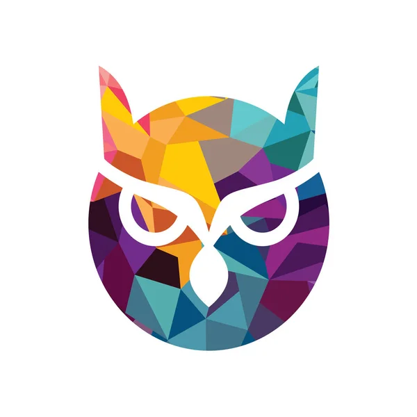 Простой логотип совы — стоковый вектор
