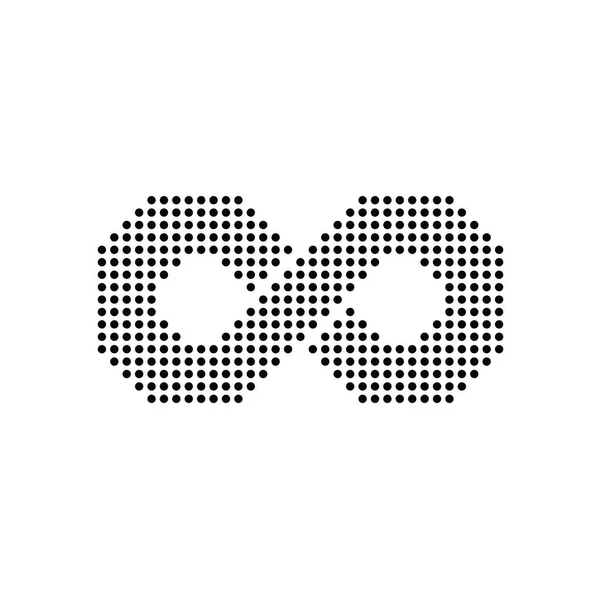 Boucle infinie logo pointillé — Image vectorielle