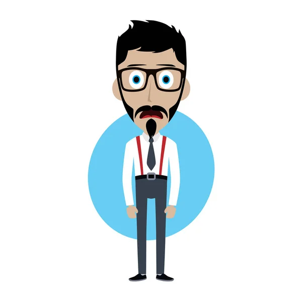 Personaje de empresario de dibujos animados — Vector de stock