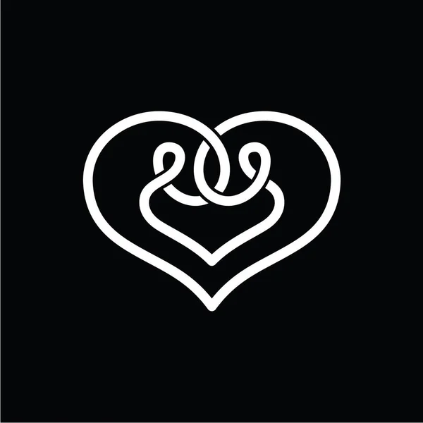 Κελτική στυλιζαρισμένη καρδιά λογότυπο — Διανυσματικό Αρχείο