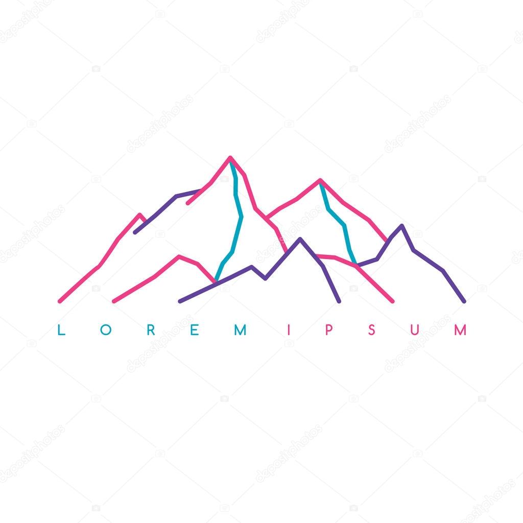 stylized mountains logo