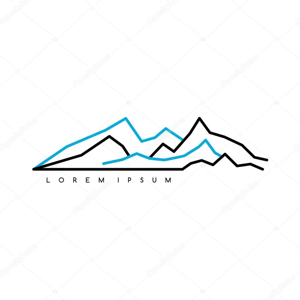 stylized mountains logo
