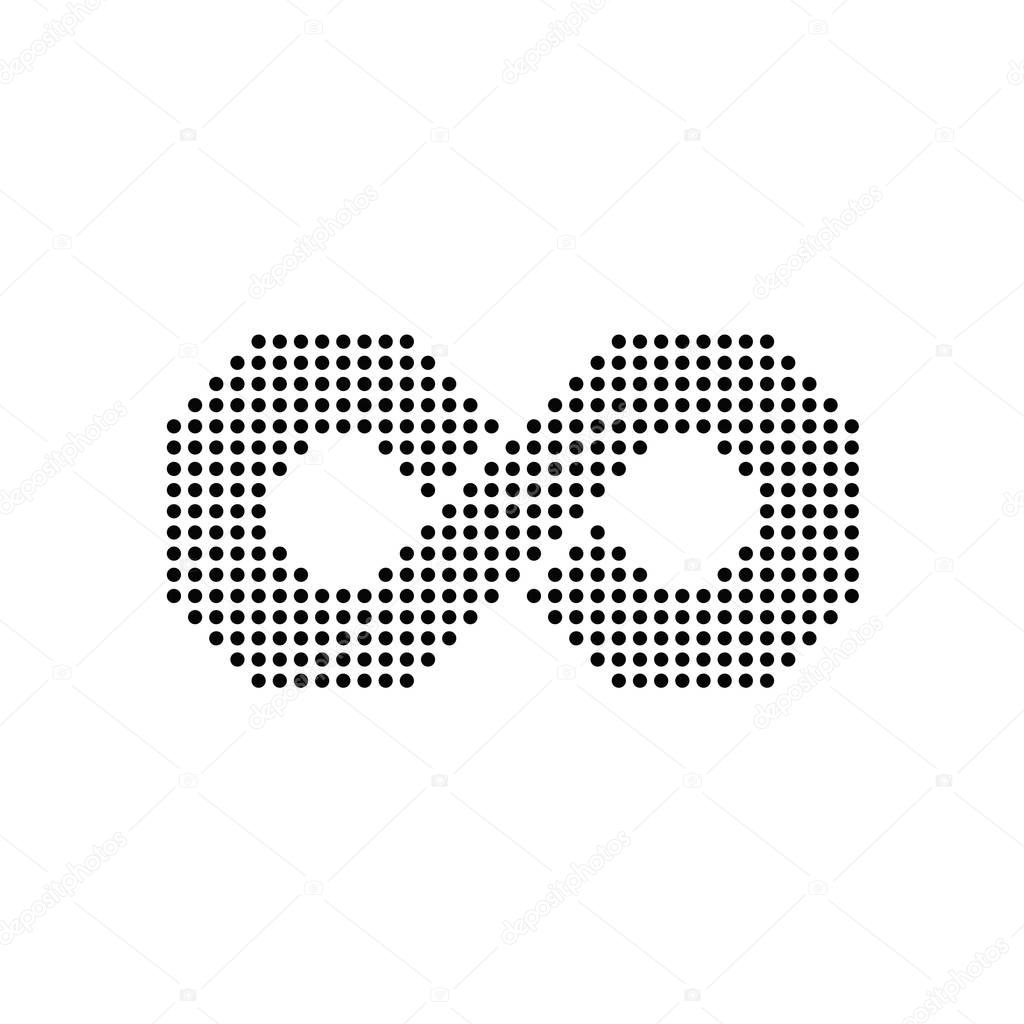 infinity loop dotted logo