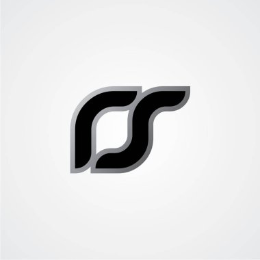 harfler Rs logo simge şablonu