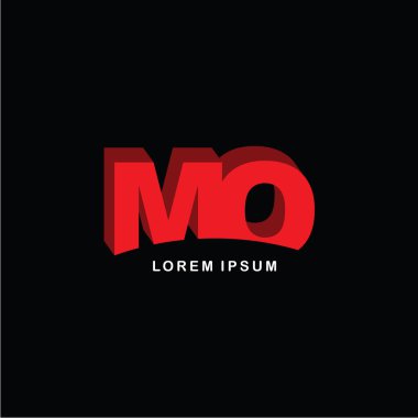 harfler Mo logo simge şablonu