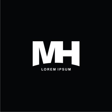 harfler Mh logo simge şablonu