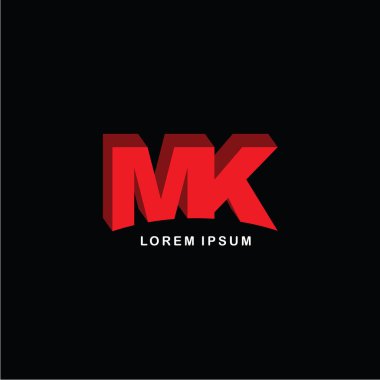 harfler Mk logo simge şablonu