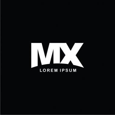 harfler Mx logo simge şablonu