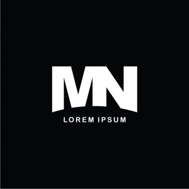 harfler Mn logo simge şablonu