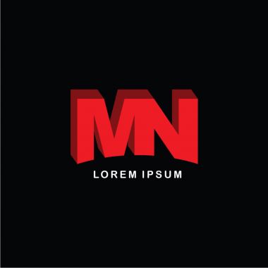 harfler Mn logo simge şablonu