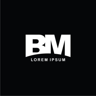 harfleri Bm logosu simgesi şablonu