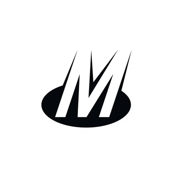 Moderne één letter M logo — Stockvector