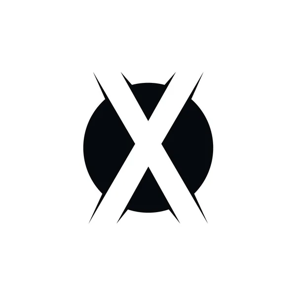 Modern tek harf X logosu — Stok Vektör