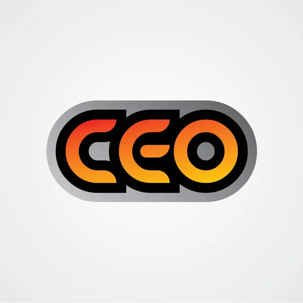 CEO parola logo icona — Vettoriale Stock
