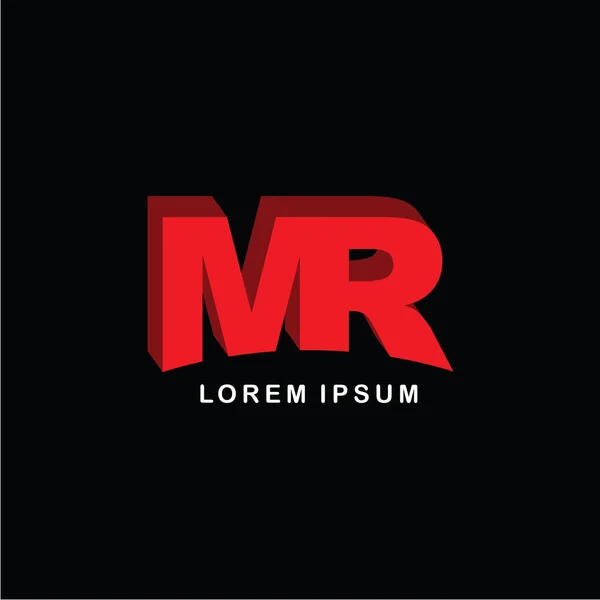 Lettres MR logo icône modèle — Image vectorielle