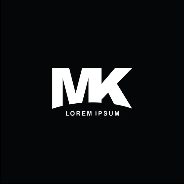 Шаблон логотипа MK — стоковый вектор