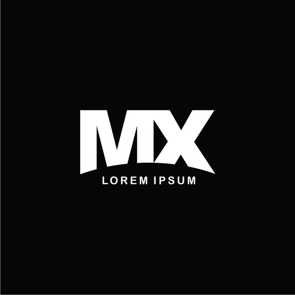Γράμματα Mx λογότυπο εικονίδιο προτύπου — Διανυσματικό Αρχείο