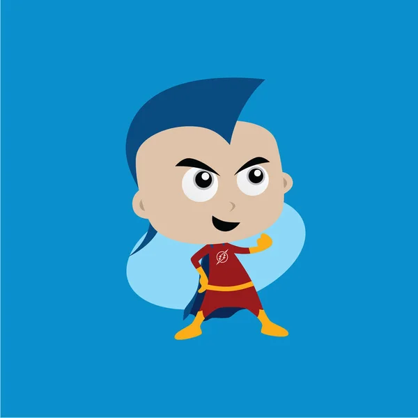 Super héroe de dibujos animados — Vector de stock