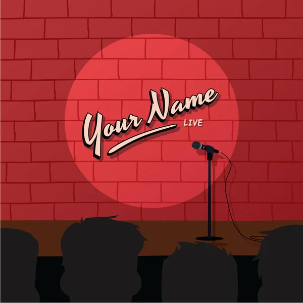 Stand up show concepto — Vector de stock