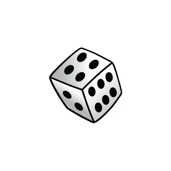 Dice flat icon — Stock Vector