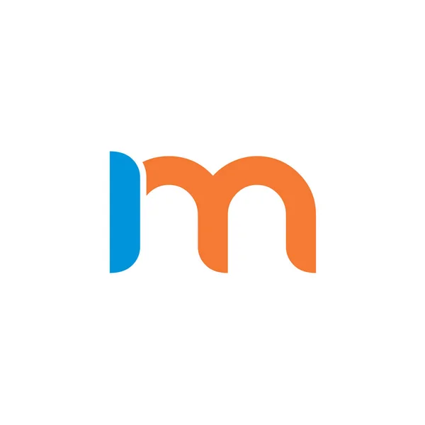Modernes M-Logo mit nur einem Buchstaben — Stockvektor
