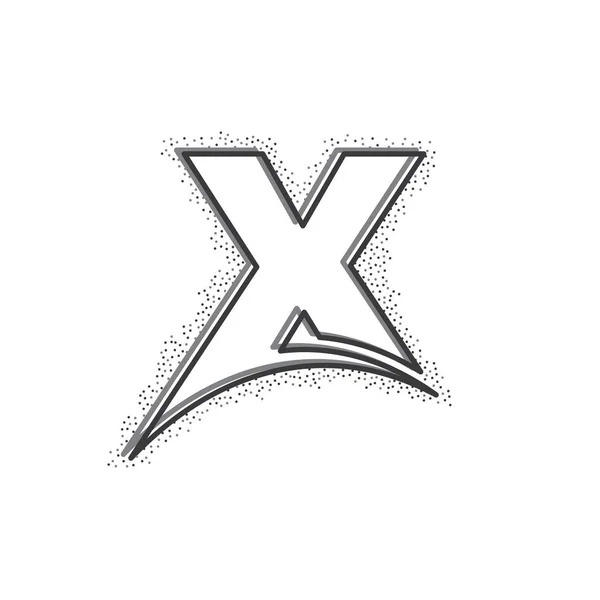 Logo moderno de una sola letra X — Vector de stock