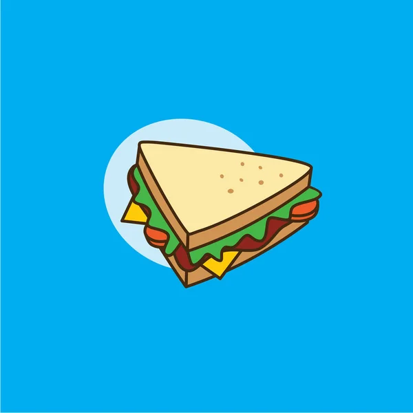 Sandwich platte pictogram — Stockvector